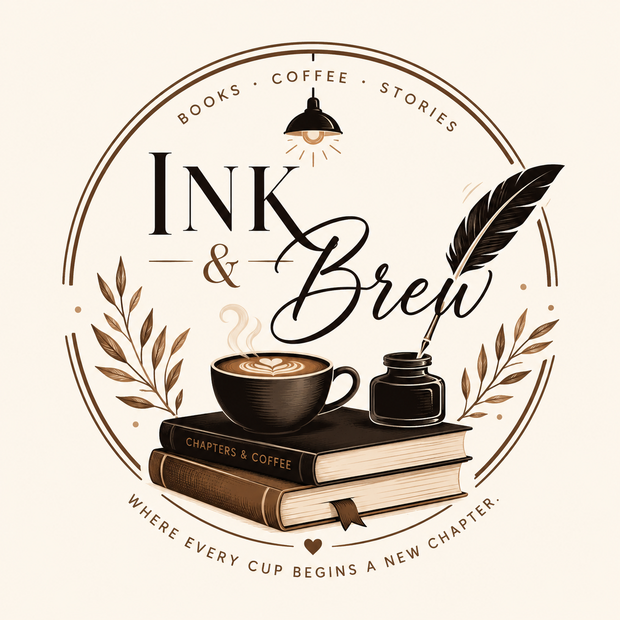 Ink & Brew book cafe logo